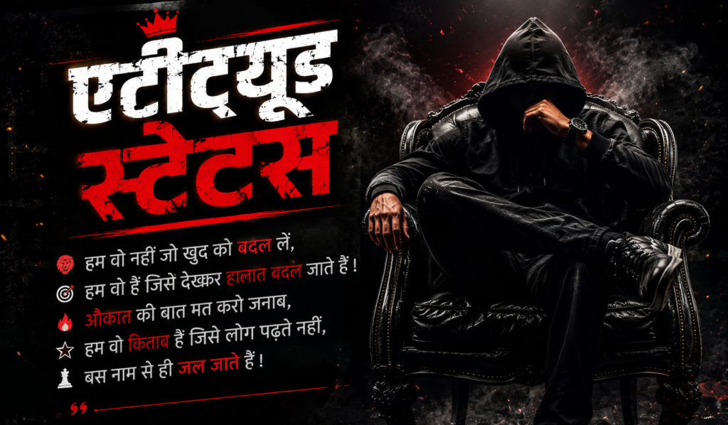 एटीट्यूड स्टेटस हिंदी