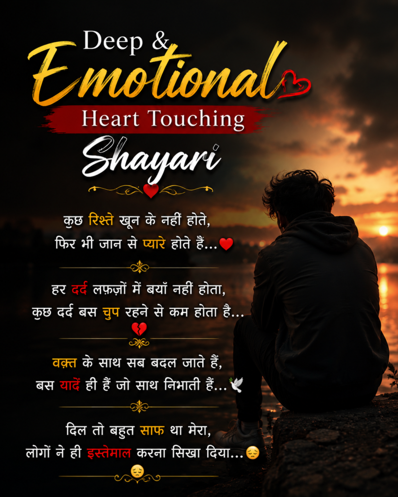 Deep & Emotional Heart Touching Shayari