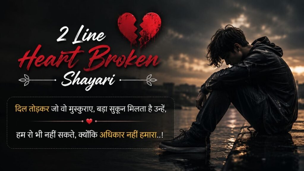 2 line heart broken shayari