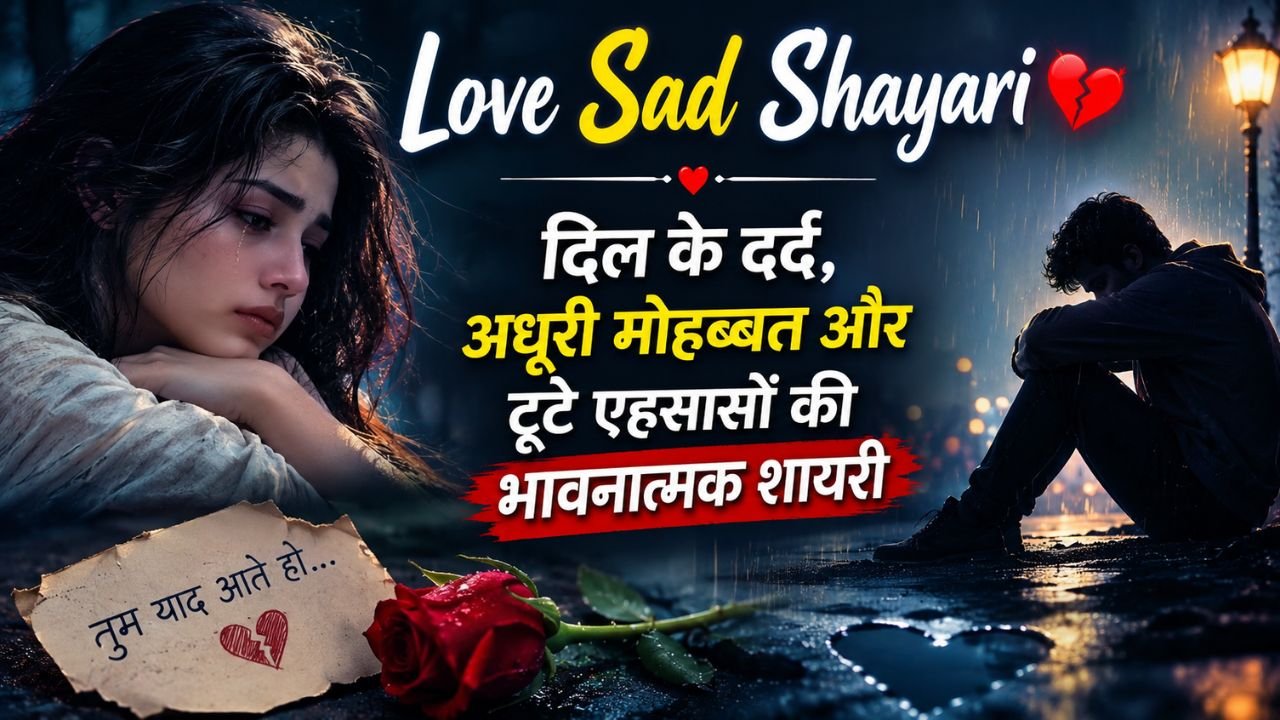 Love Sad Shayari: दिल के दर्द, अधूरी मोहब्बत और टूटे एहसासों की भावनात्मक शायरी