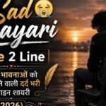 Sad Shayari😭 Life 2 Line | दिल की भावनाओं को बयां करने वाली दर्द भरी दो लाइन शायरी (2026)